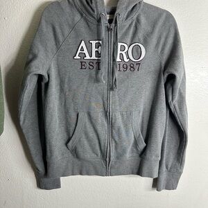 Aeropostale Gray Zip-Up Hoodie